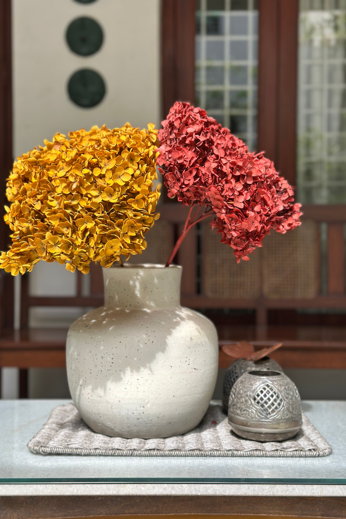 Preserved Hydrangea Yellow