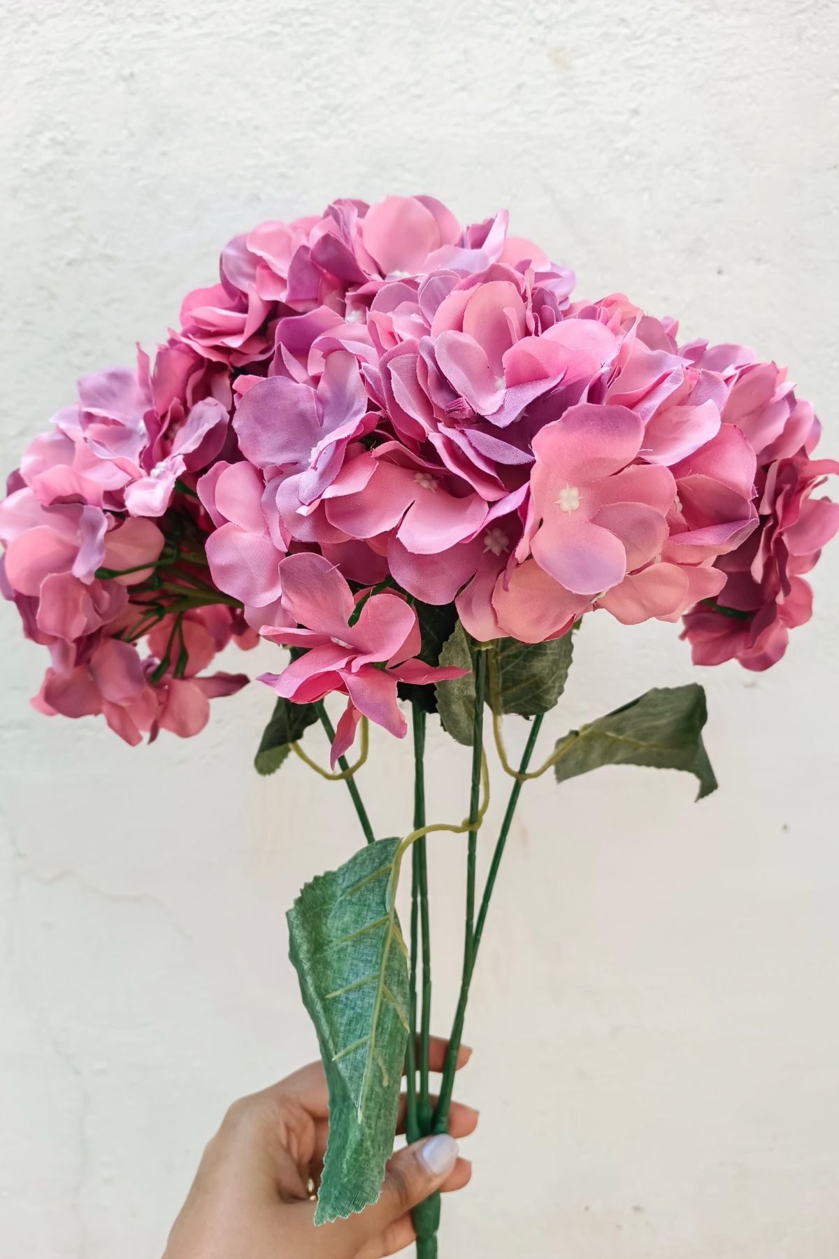 Artificial Hydrangea Pink (Set of 5)