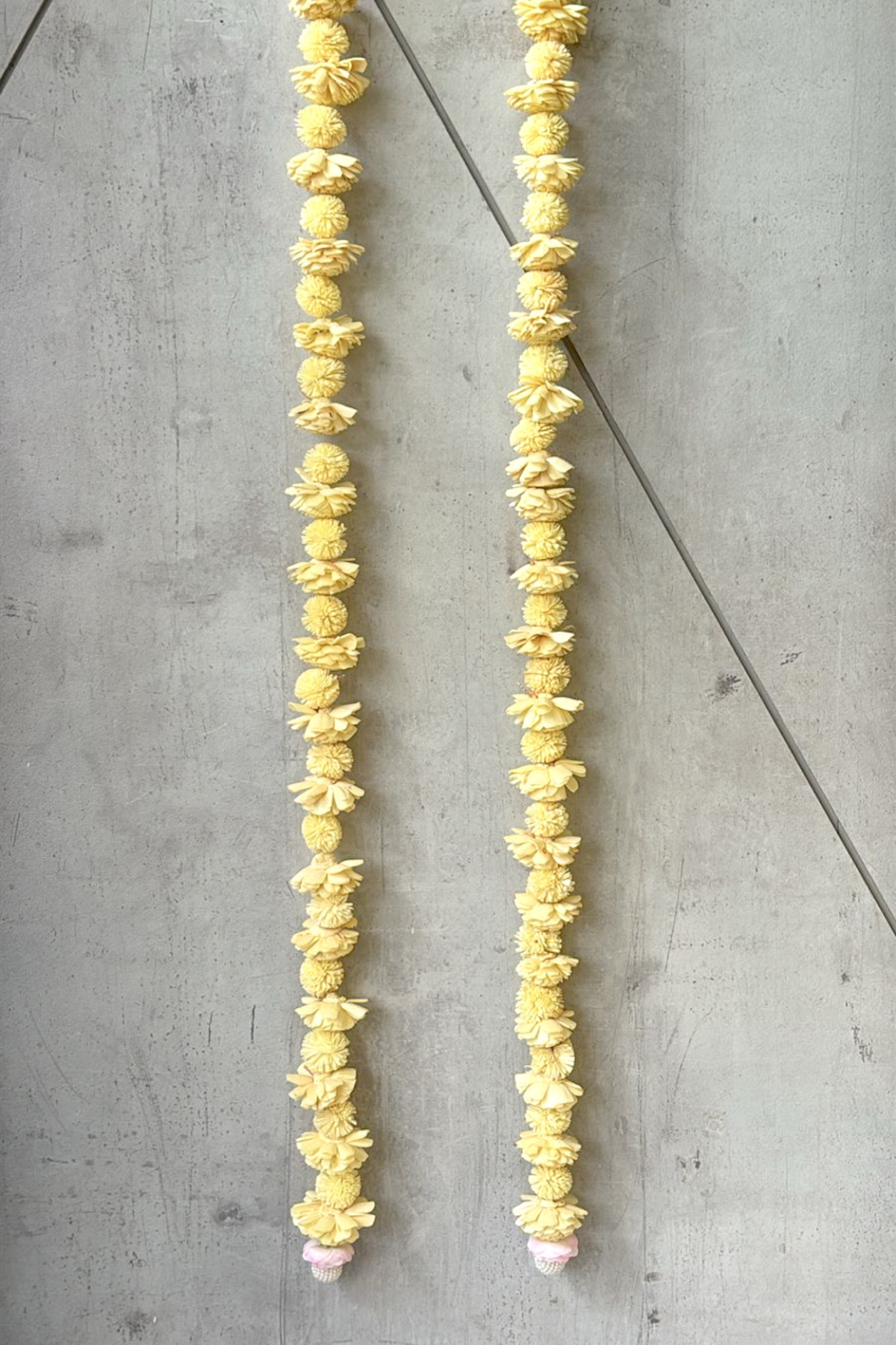 floral toran string with yellow marigold for doorway