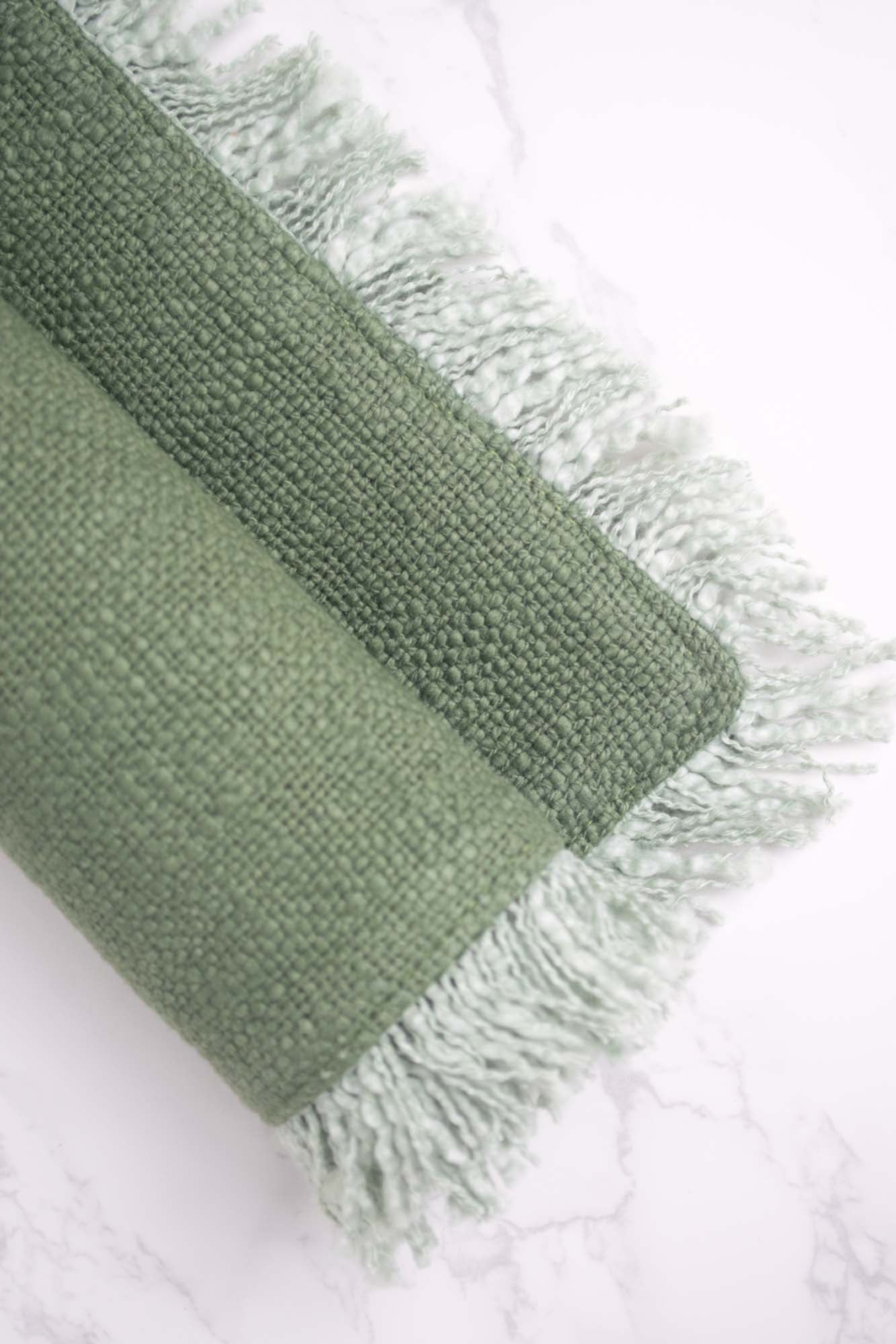 Olive green table runner