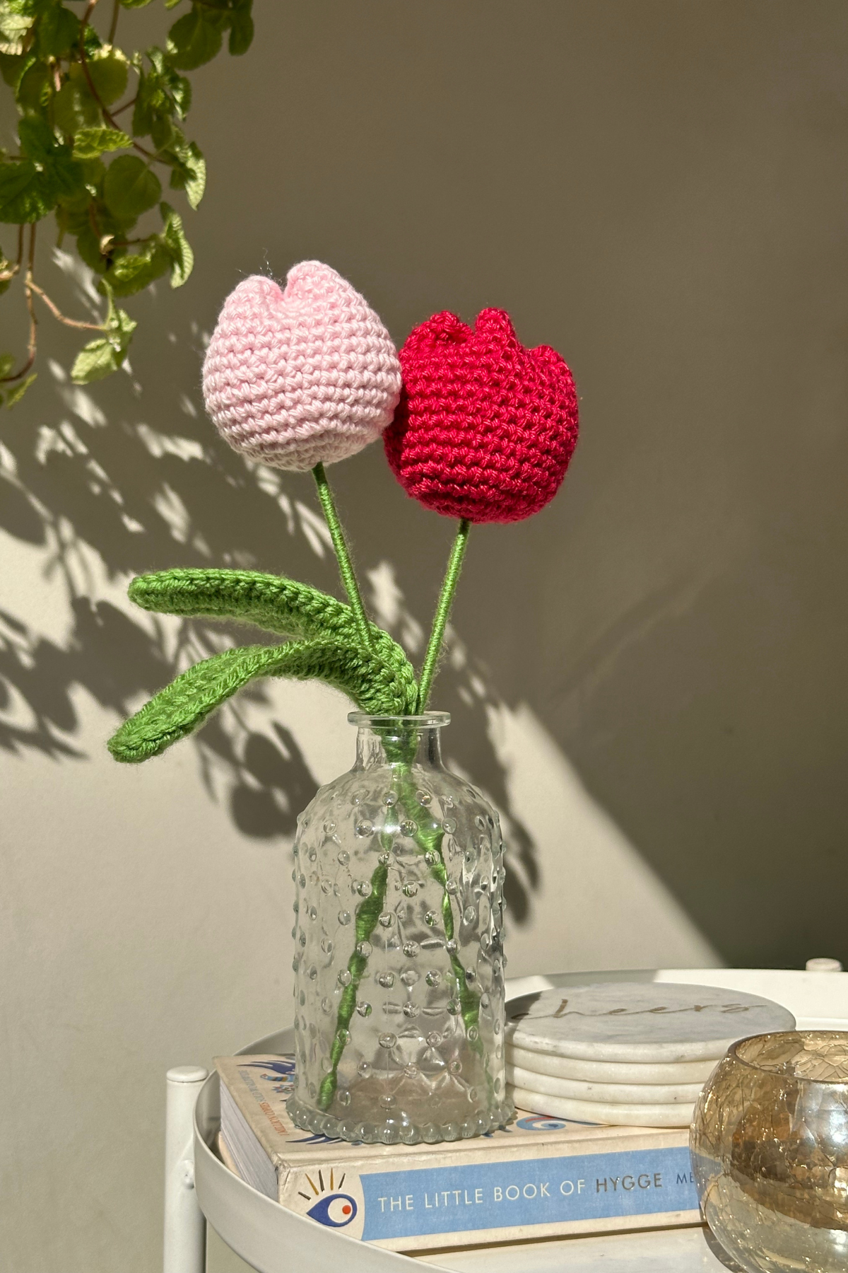 Crochet Tulips and Vase Set