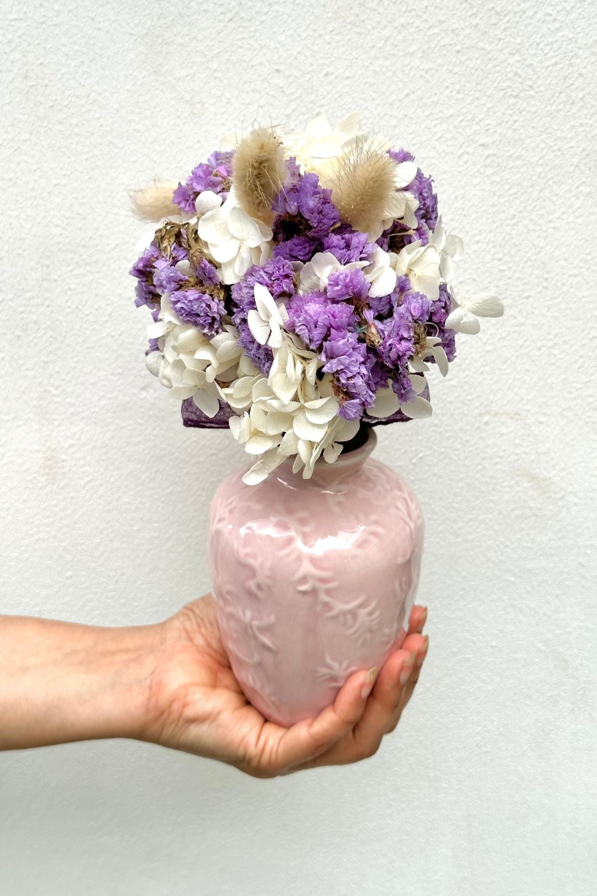 Purple Floral Arrangement with Vase