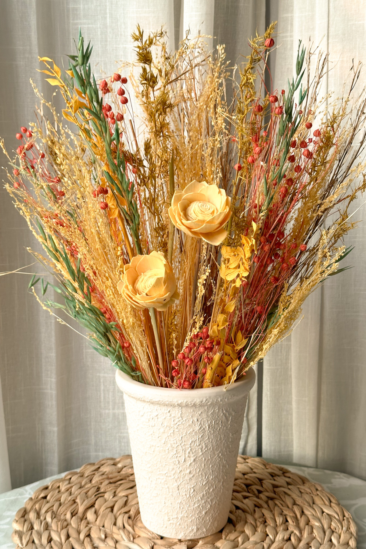 Summer Citrus Bunch and Vase Combo