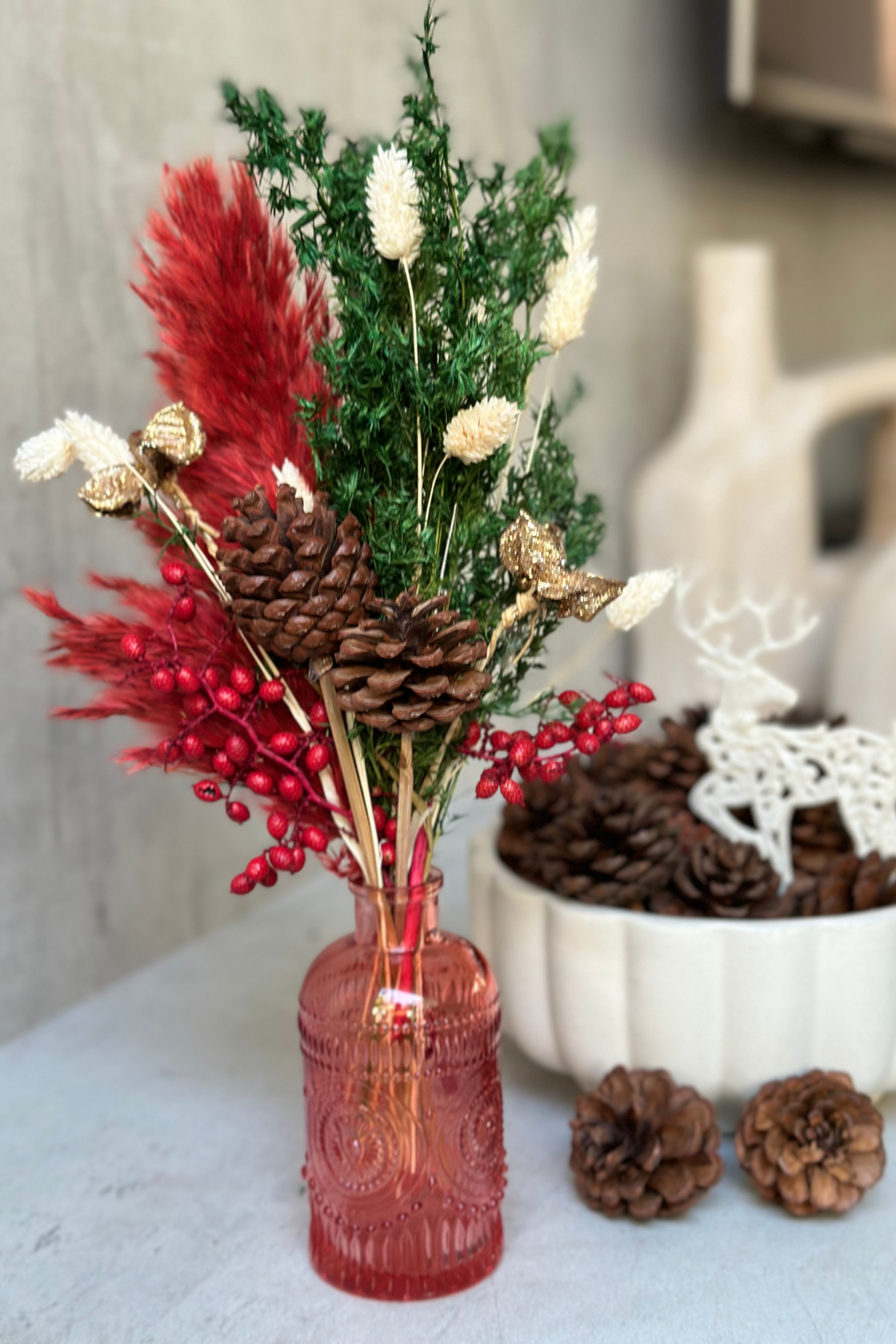 Christmas Bunch and Vase Combo