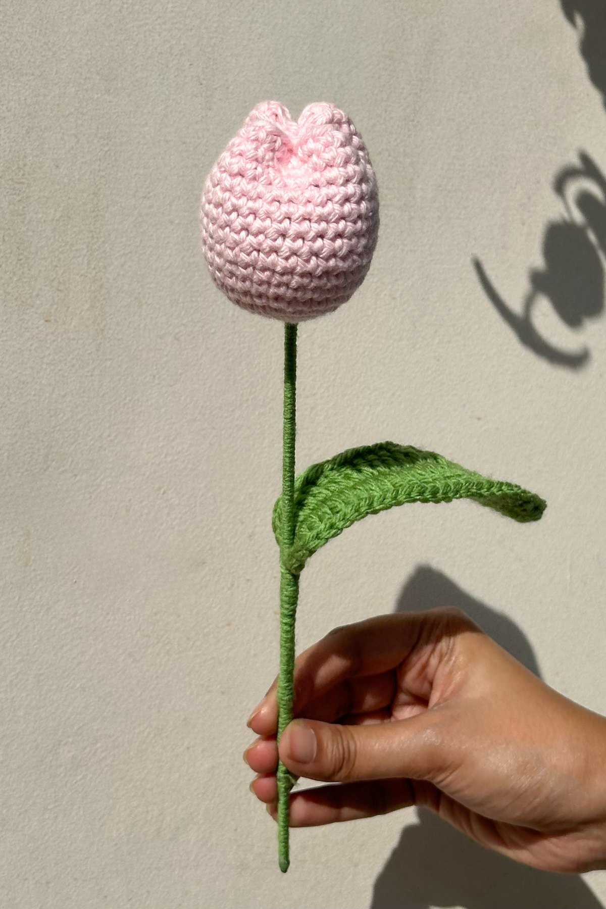 Large Crochet Tulip (Baby pink)