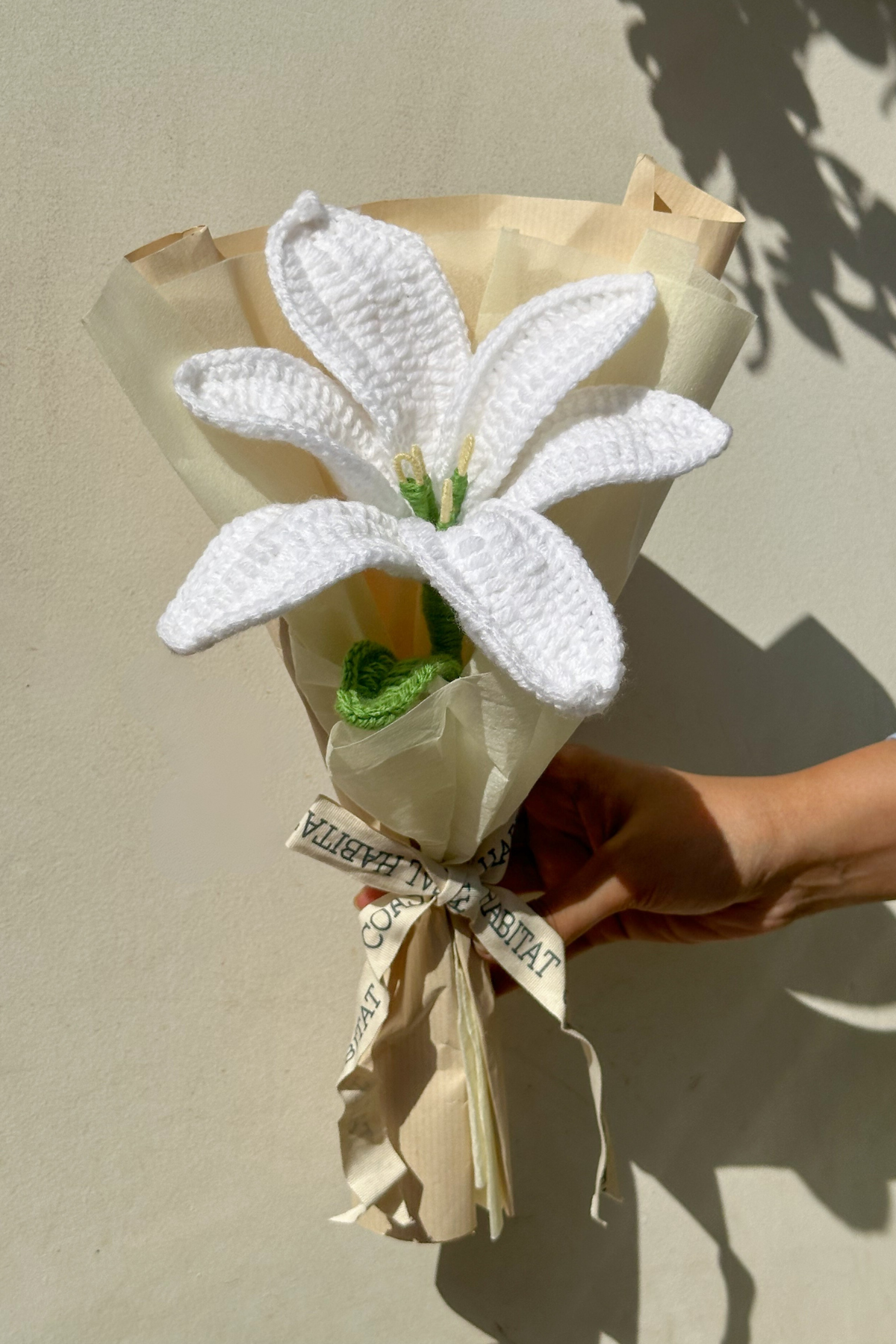 Large Crochet Lily (white)