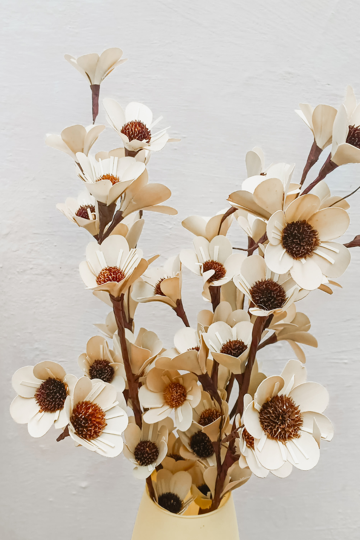 White Handmade Flower Stems (Set of 5)