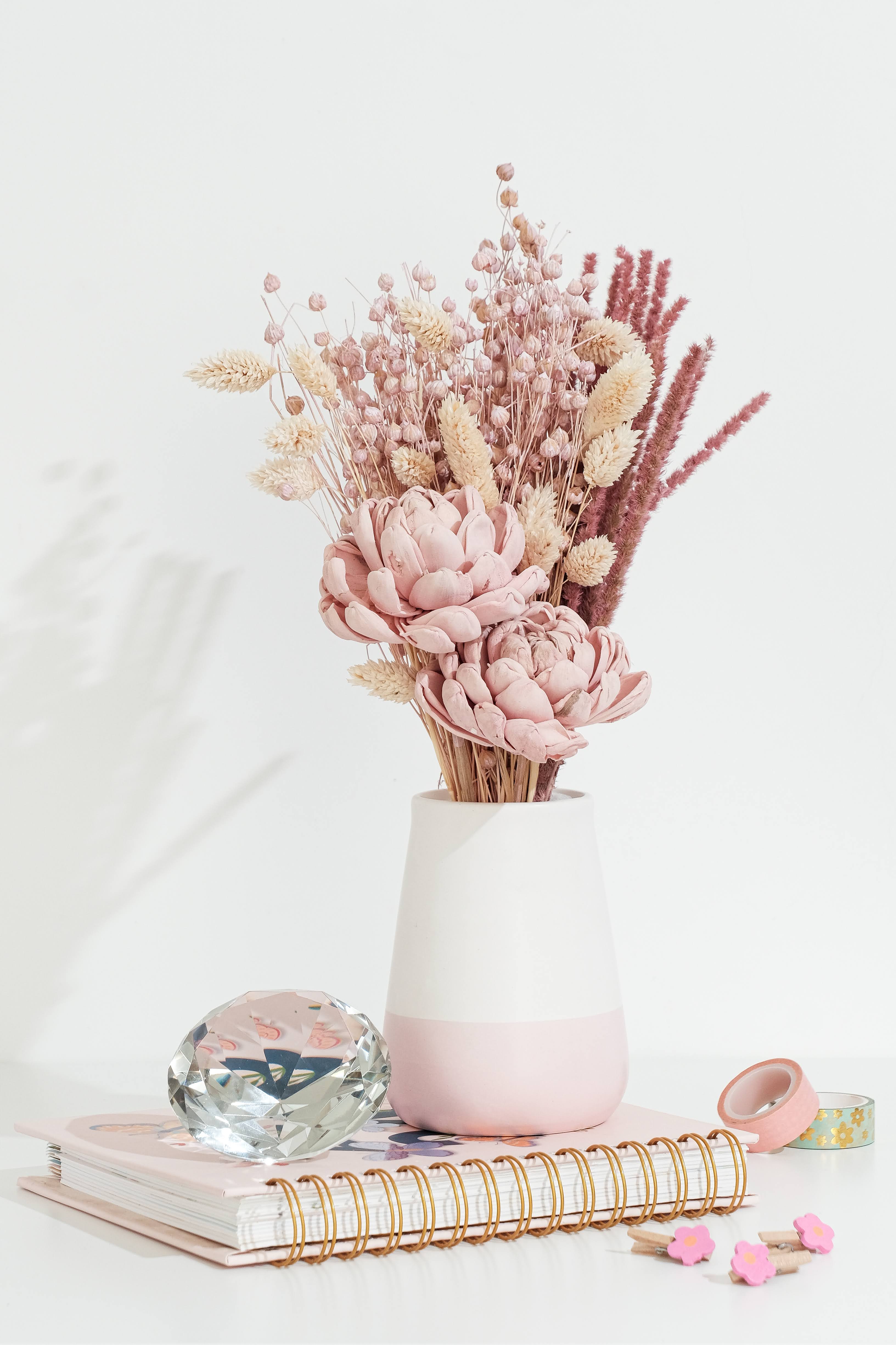 Blush Blossom Bunch and Vase Combo