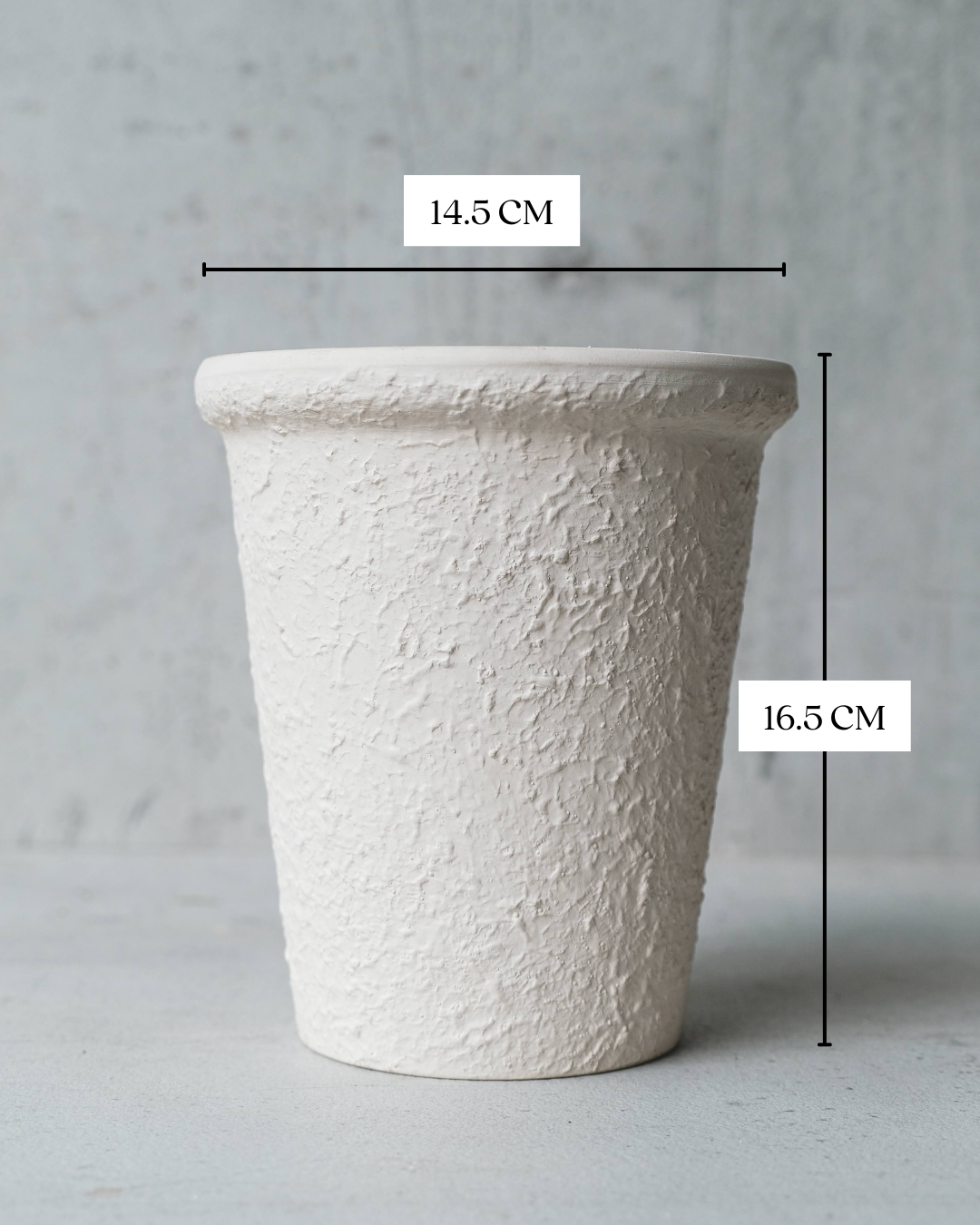 Popcorn Textured White Vase