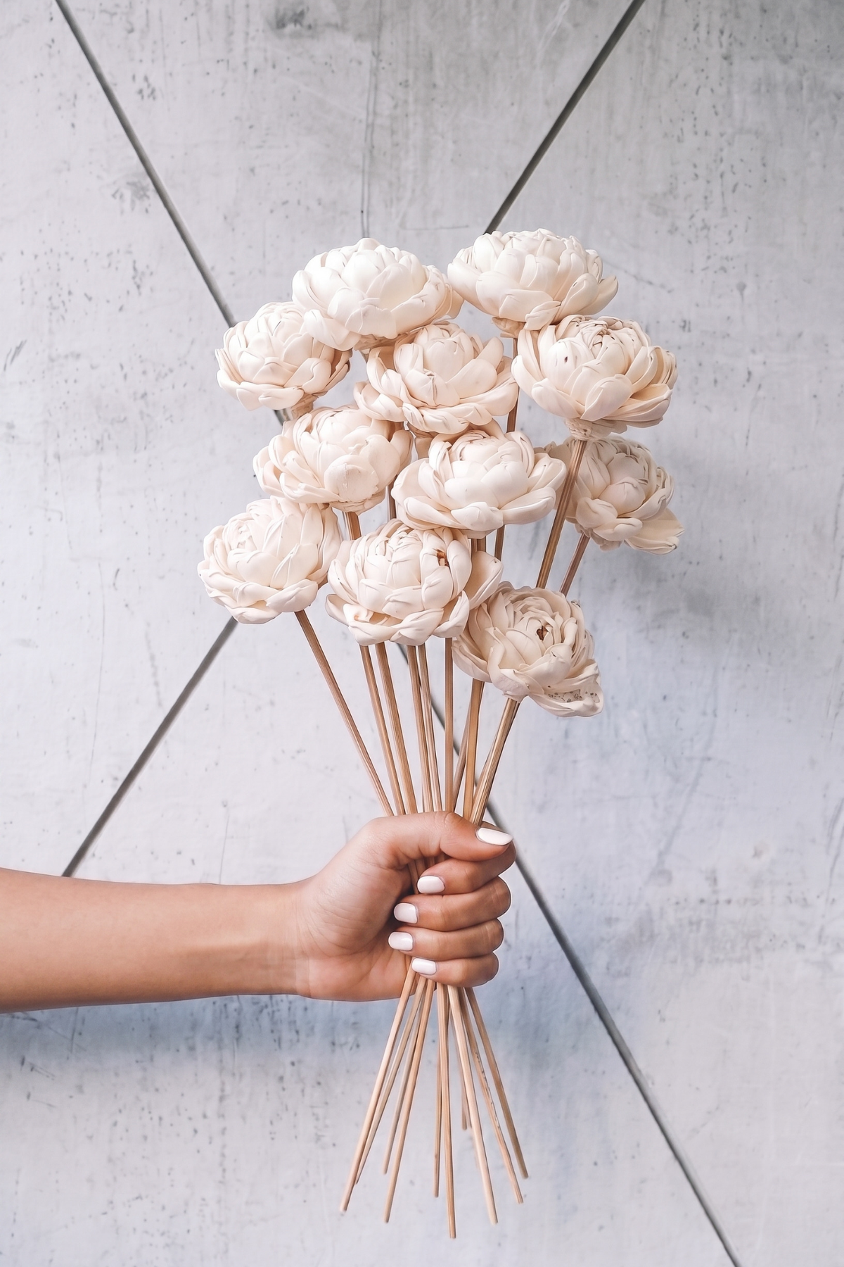 Sola Rose Flower White (set of 10)