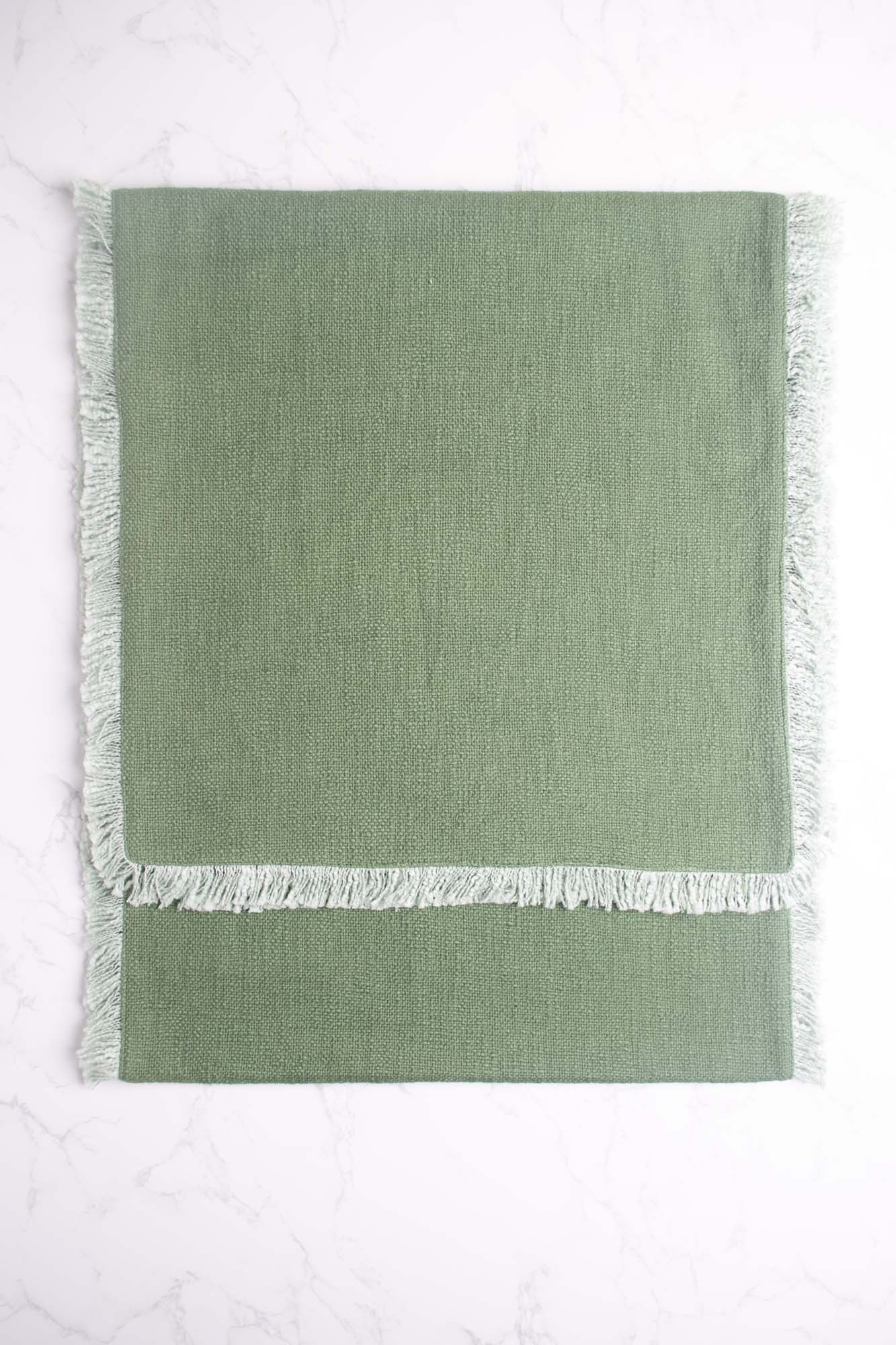 Olive green table runner